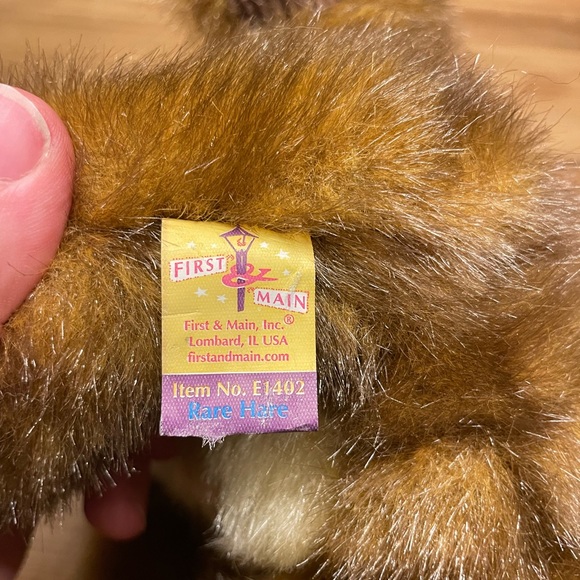 First & Main Stuffed Toy Plush Rabbit “Rare Hare” Brown & White - Picture 7 of 10